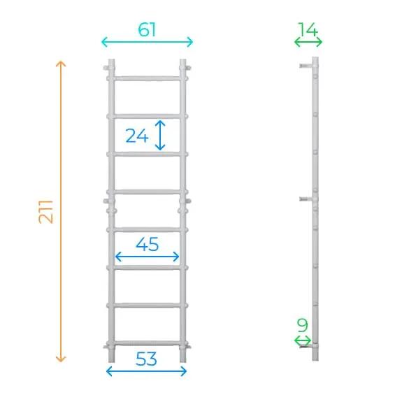 Beltéri fém mászófal gyerekeknek 6/7