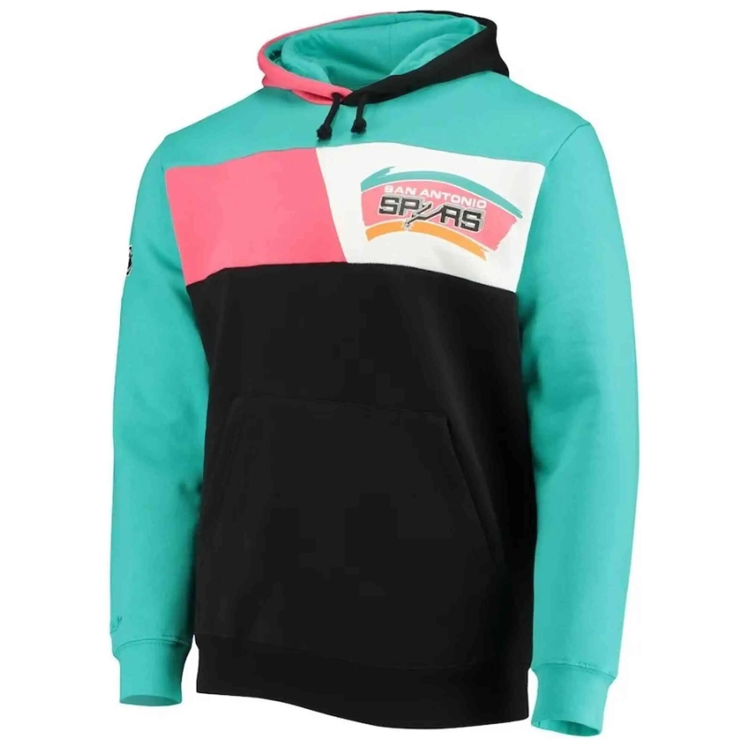 Sweater Mitchell & Ness model FPHD1180-SASYYPPPTEAL voor unisex 1/3