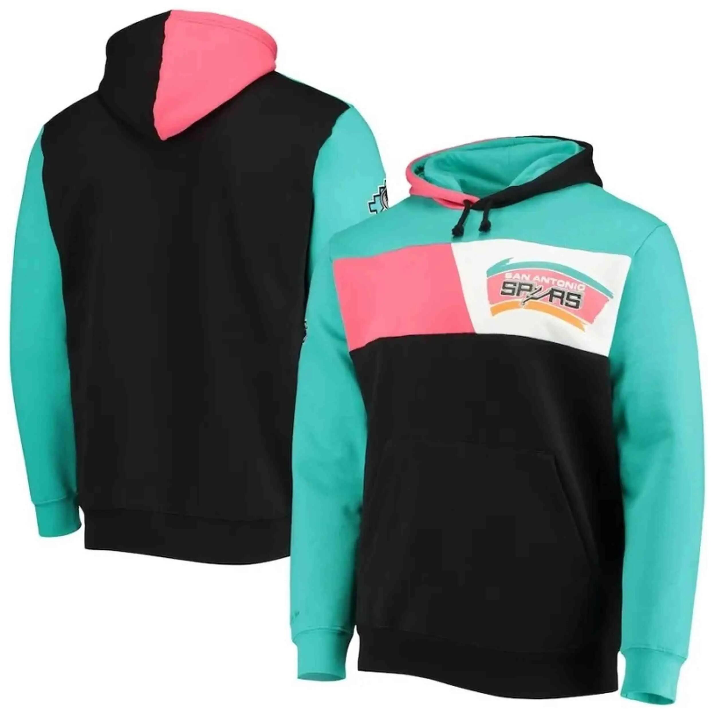 Sweater Mitchell & Ness model FPHD1180-SASYYPPPTEAL voor unisex 3/3