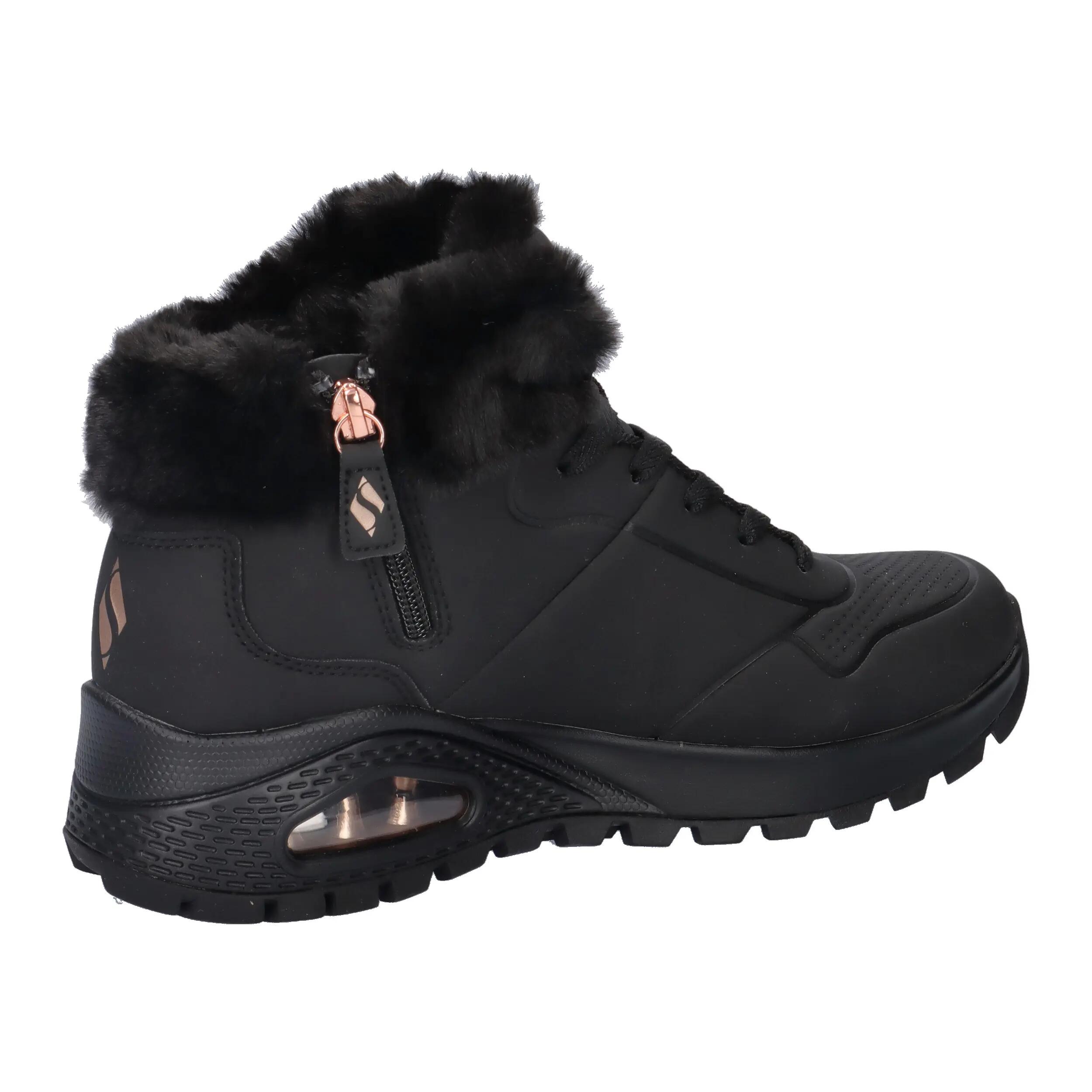 Platte Enkellaarzen Dames Skechers Uno Rugged-arctic Avenue Zwart 14/14