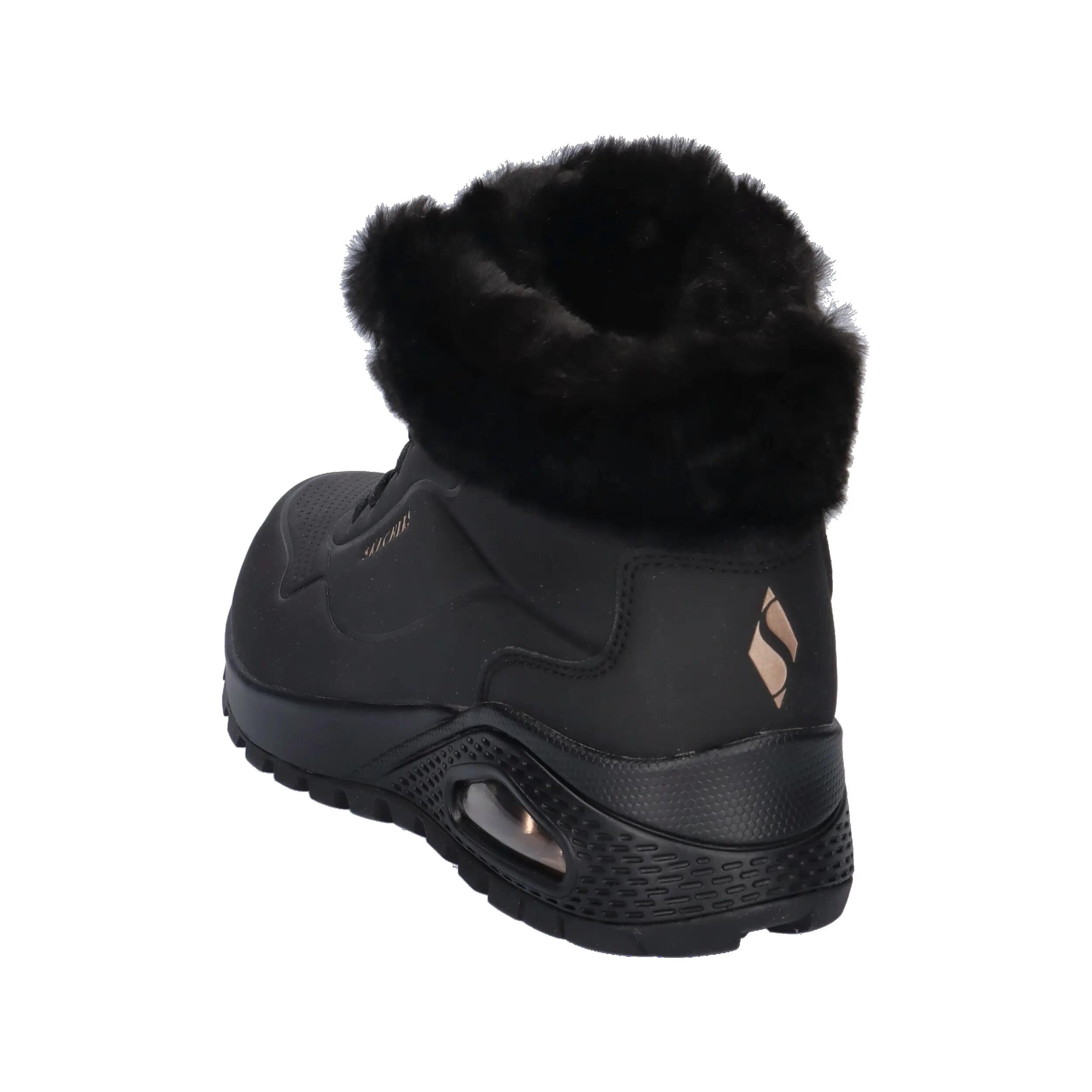 Platte Enkellaarzen Dames Skechers Uno Rugged-arctic Avenue Zwart 11/14