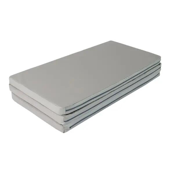 Tapis de gymnastique fitness pliable 3 sections 150x100x8cm Gamma Gris 5/5