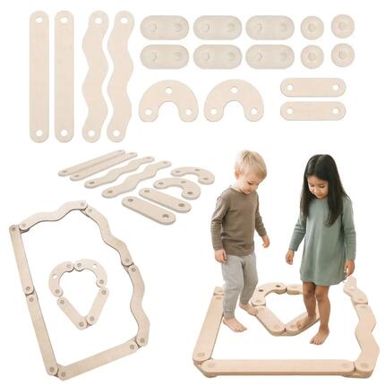 Chemin d’équilibre en bois pour enfants