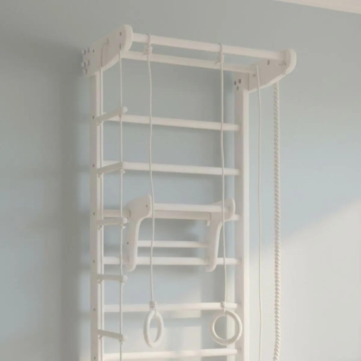 Espalier de gymnastique en bois pour enfants avec toboggan Numi Plus 3/7