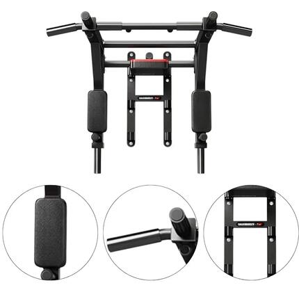 Musculation Barre de Traction Station de Dips 2en1 X-sport Noir