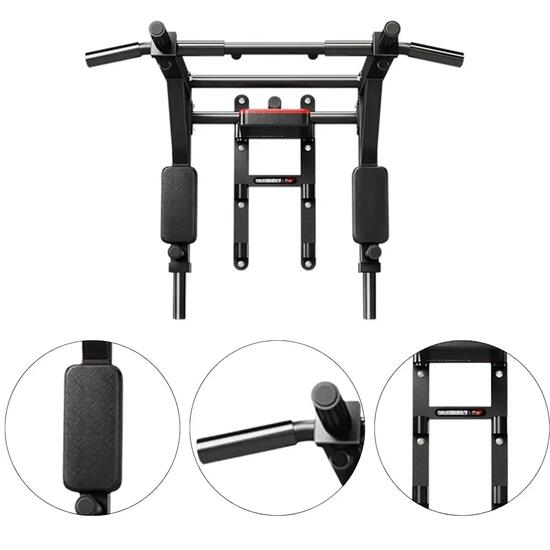 Musculation Barre de Traction Station de Dips 2en1 X-sport Noir