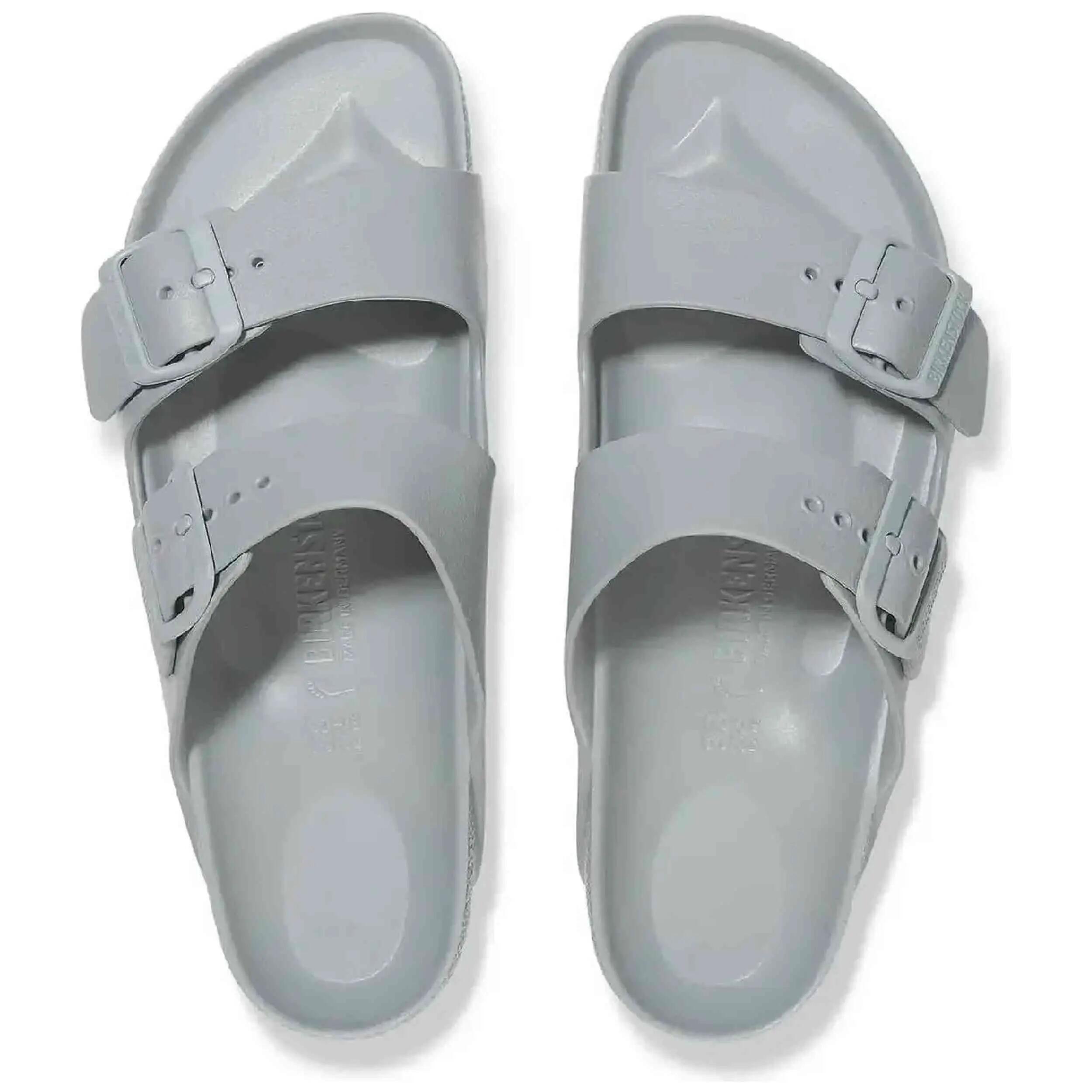 Sandalias Birkenstock modelo Arizona EVA "Metallic Grey" para unissex 3/4