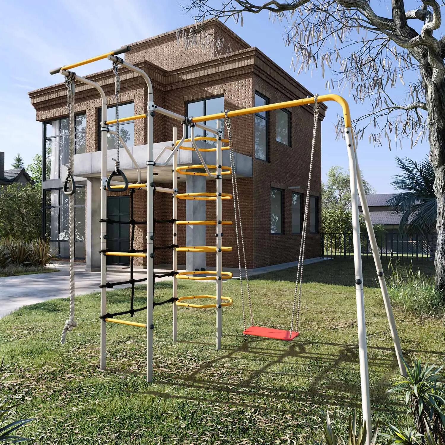 Buitenspeeltoestel voor kinderen met schommel Space Station 3/7