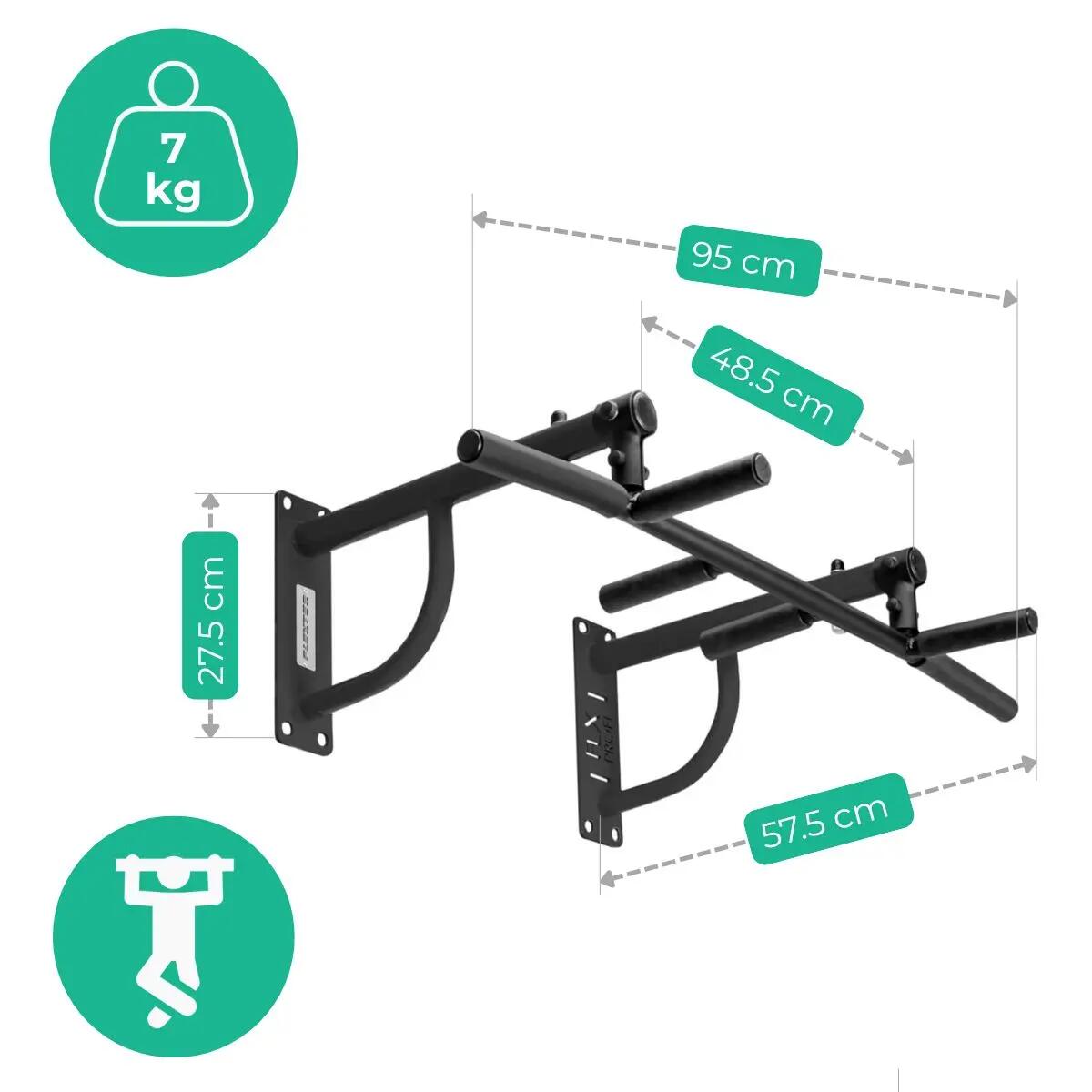 Tytan Barre de Traction Murale Noire 3/7