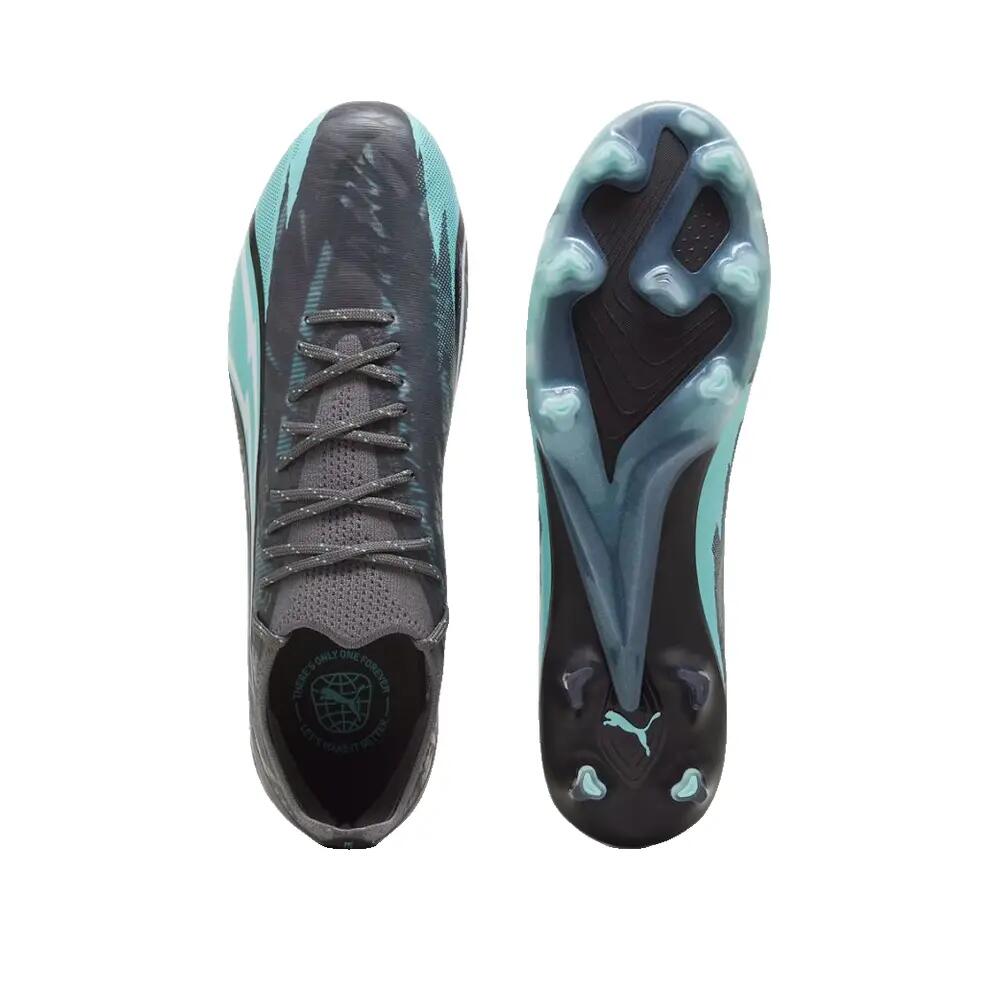 Zapatos de fútbol PUMA Ultra Ultimate Rush FG/AG Gris/Blanco 9/10