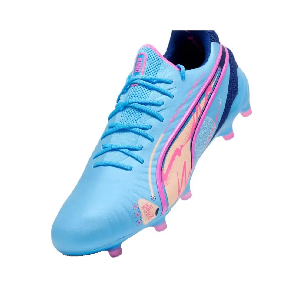 Kopačky KING ULTIMATE VOLUME UP FG/AG PUMA Luminous Blue Poison Pink Blazing 8/8