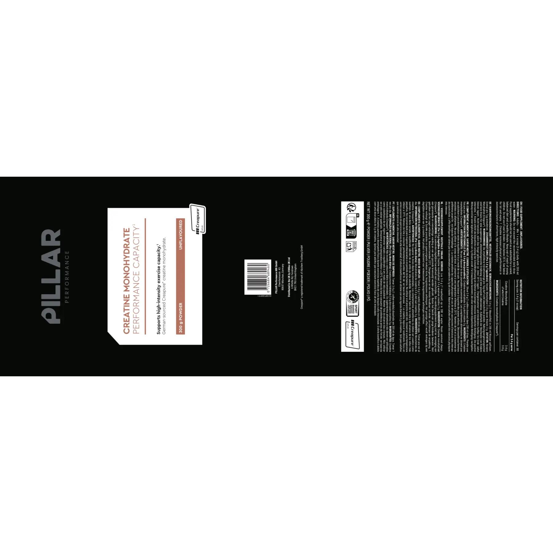 Pillar Performance Creatine Monohydrate - 300 g 6/6