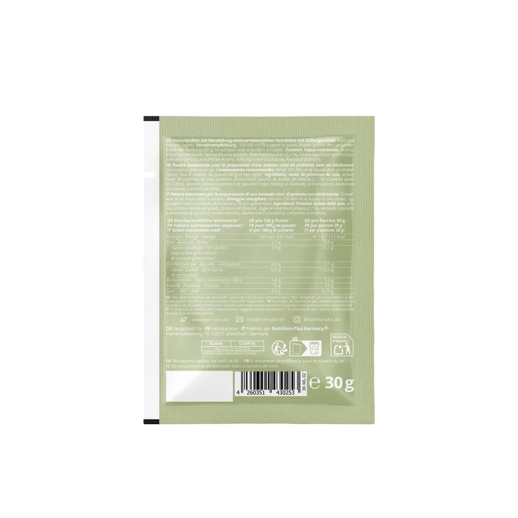 NUTRI+ Vegan 3K Protein - 30 g Sample - Matcha Latte 3/3
