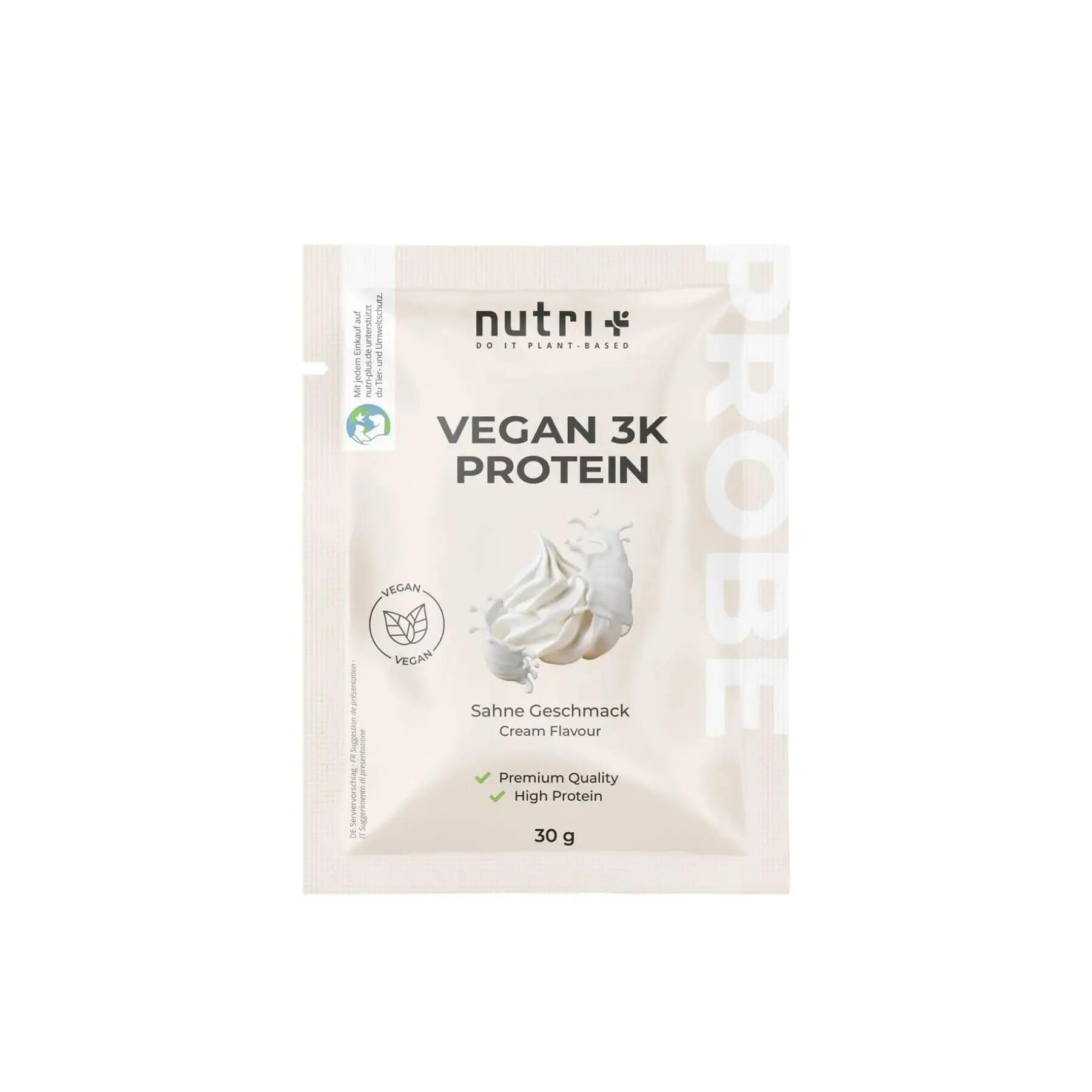 Proteina Vegan 3K - Fitness - Integratore proteico - Campione 30 g - Gusto Sahne 2/3