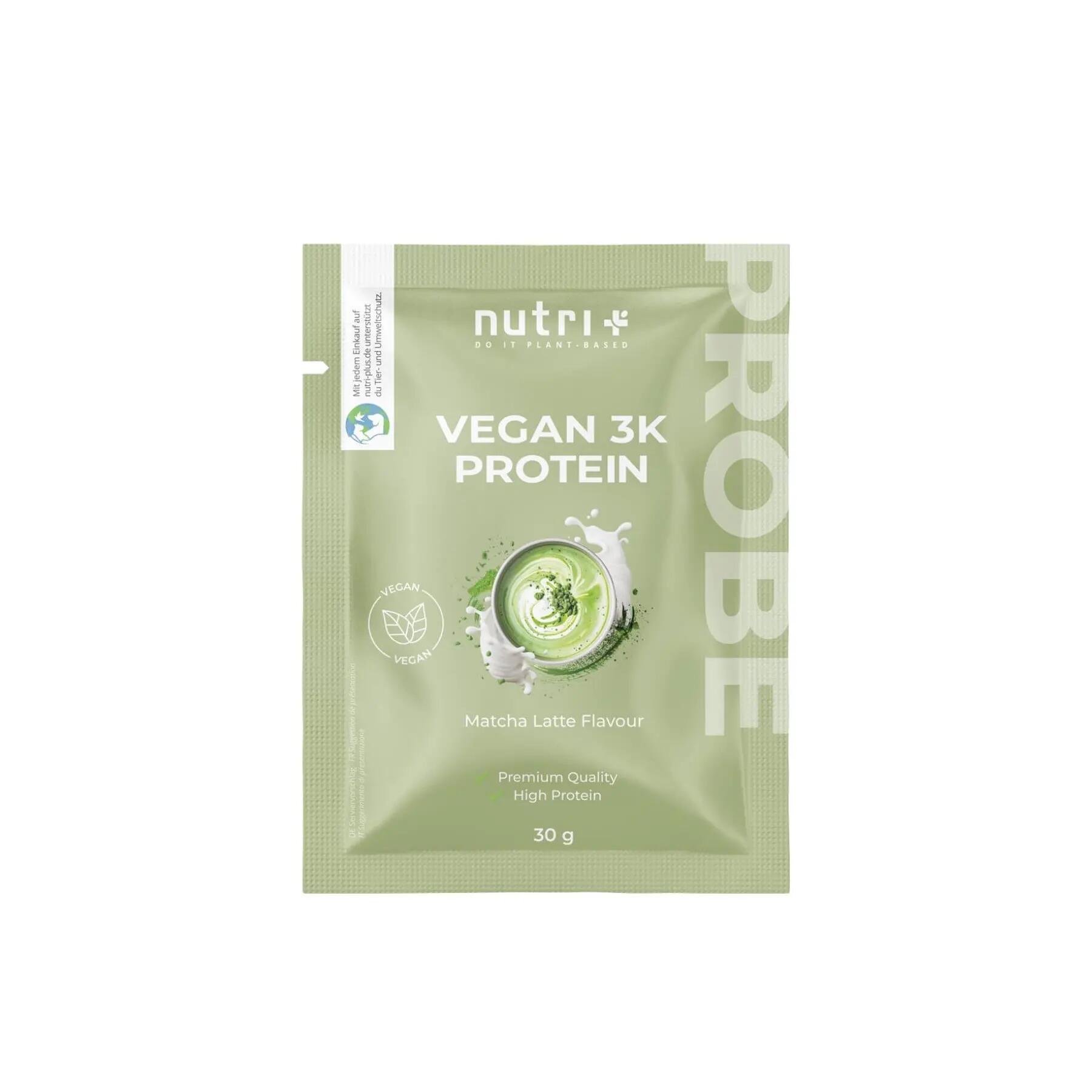 NUTRI+ Vegan 3K Protein - 30 g Sample - Matcha Latte 2/3