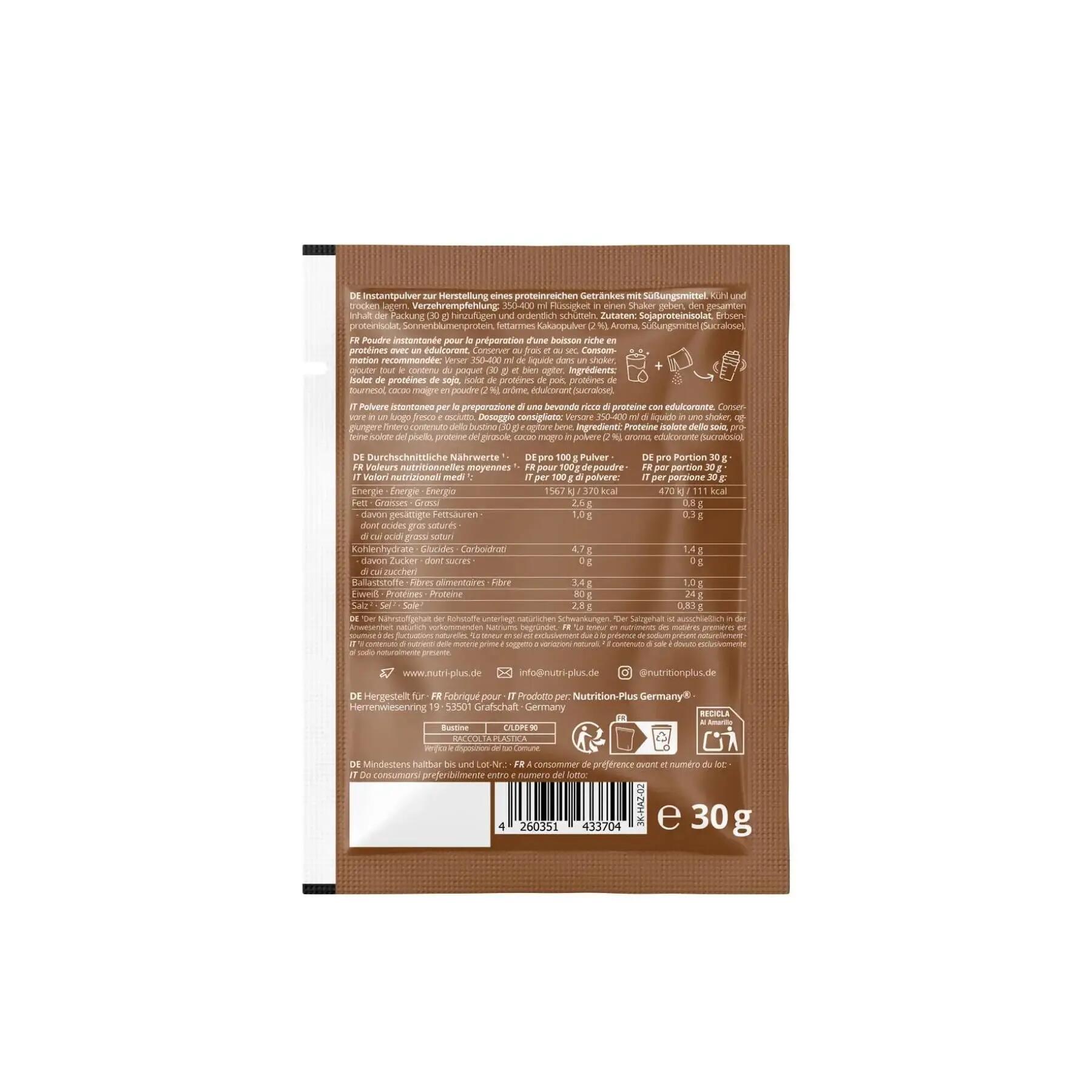 NUTRI+ Vegan 3K Protein sample sachet 30 g - Hazelnut 3/3