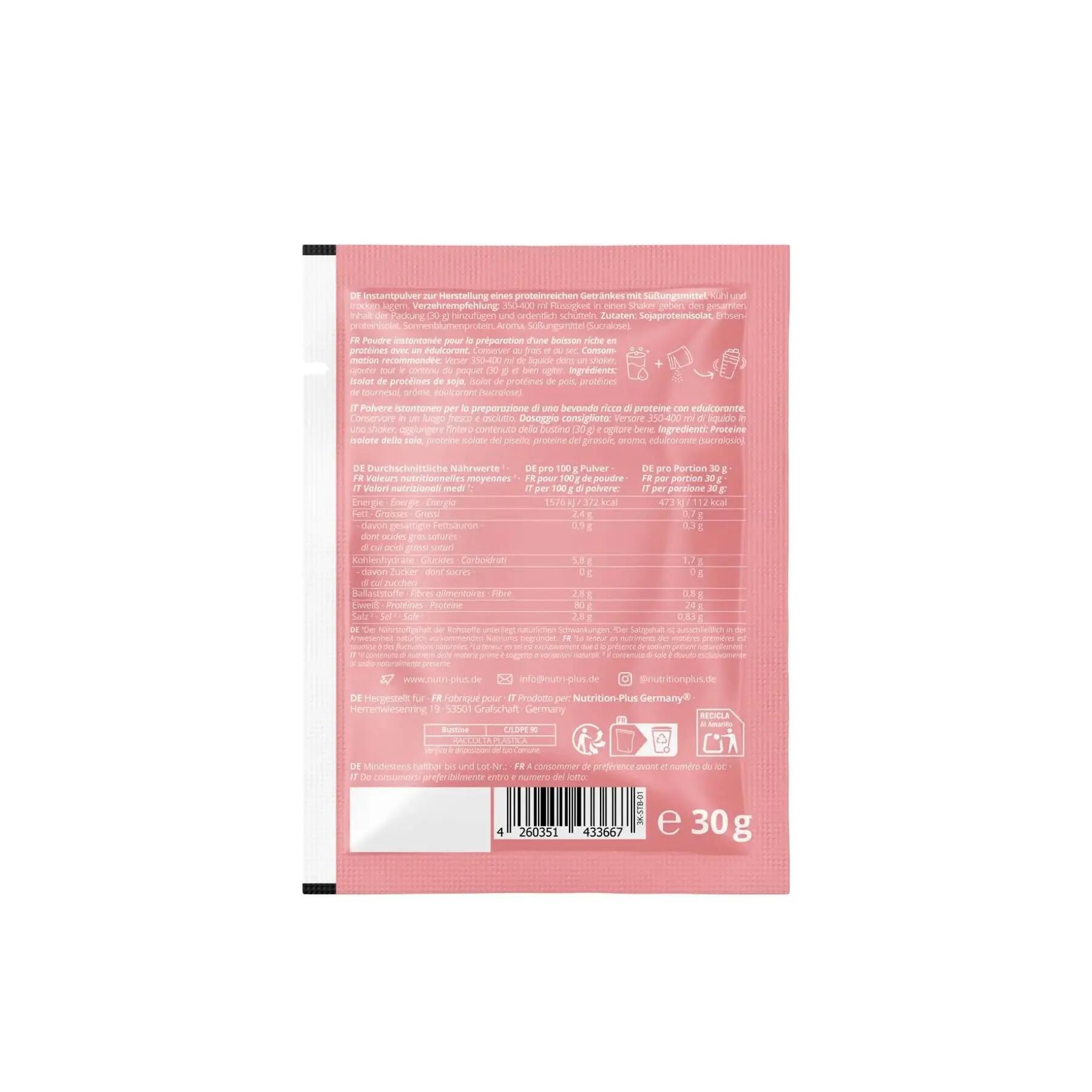 NUTRI+ Vegan 3K Protein Sample Pack - Strawberry Cream 3/3