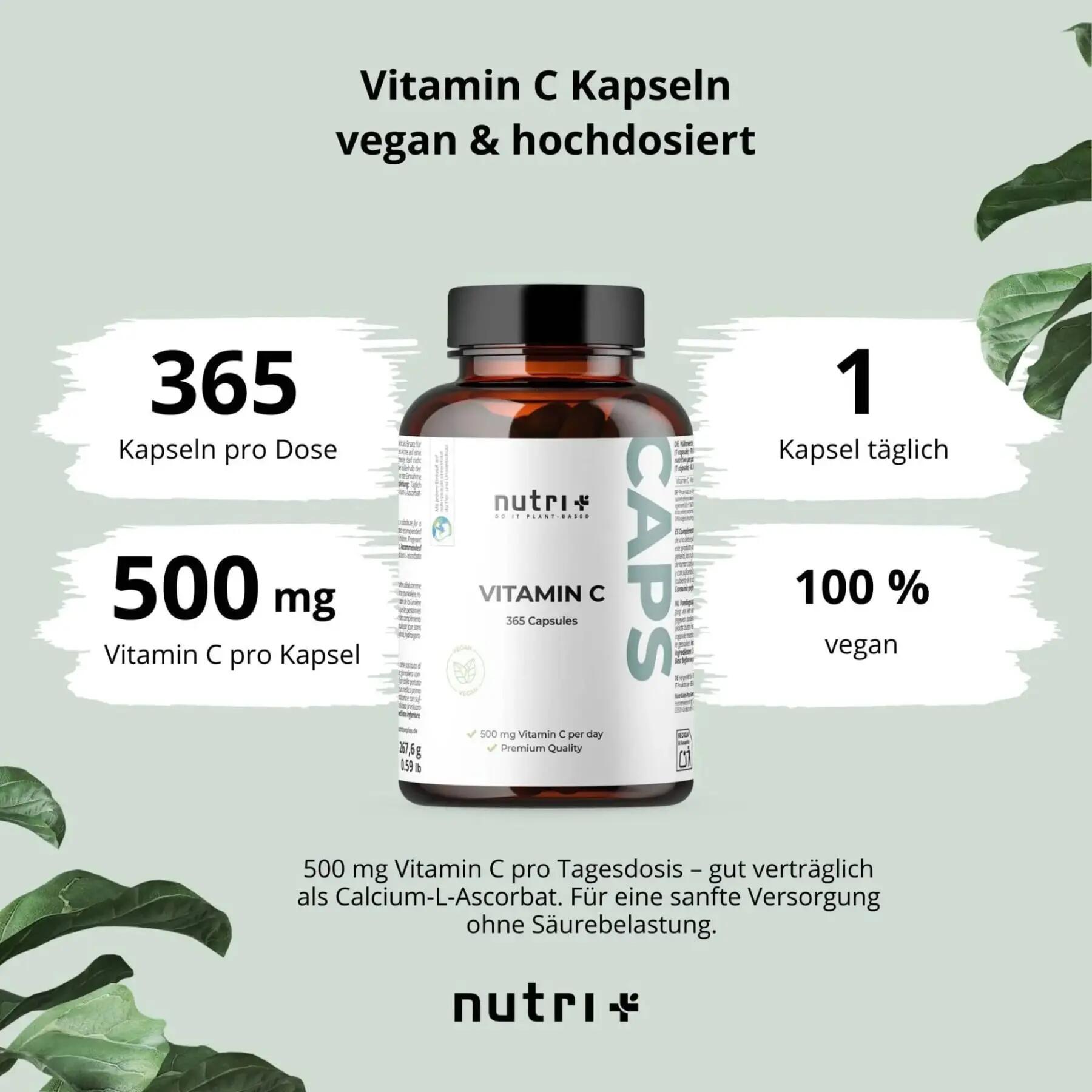 Nutri+ Vitamin C 500 mg - 365 capsules 4/4