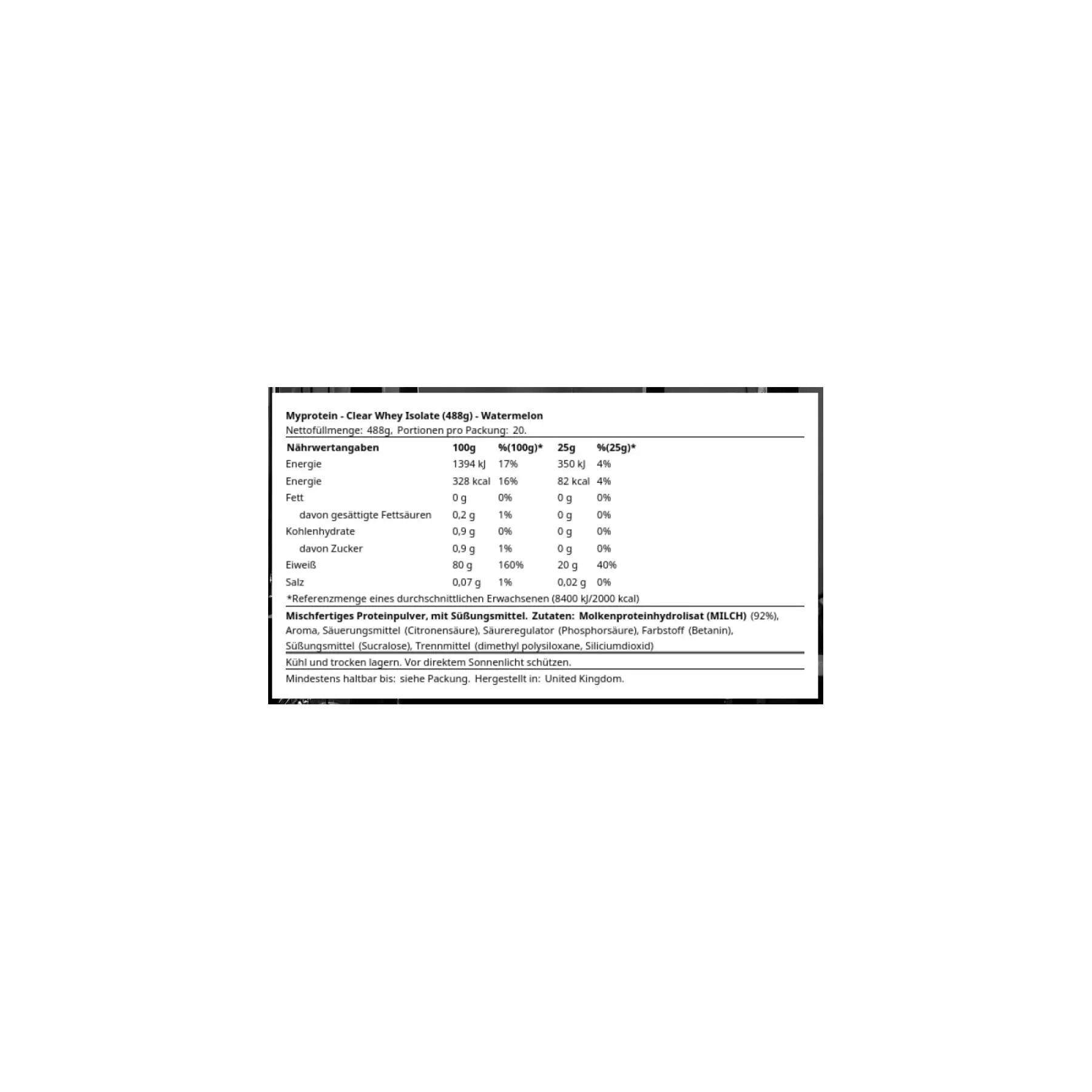 Myprotein Clear Whey Protein (20 Portionen Dose) - Watermelon 3/3