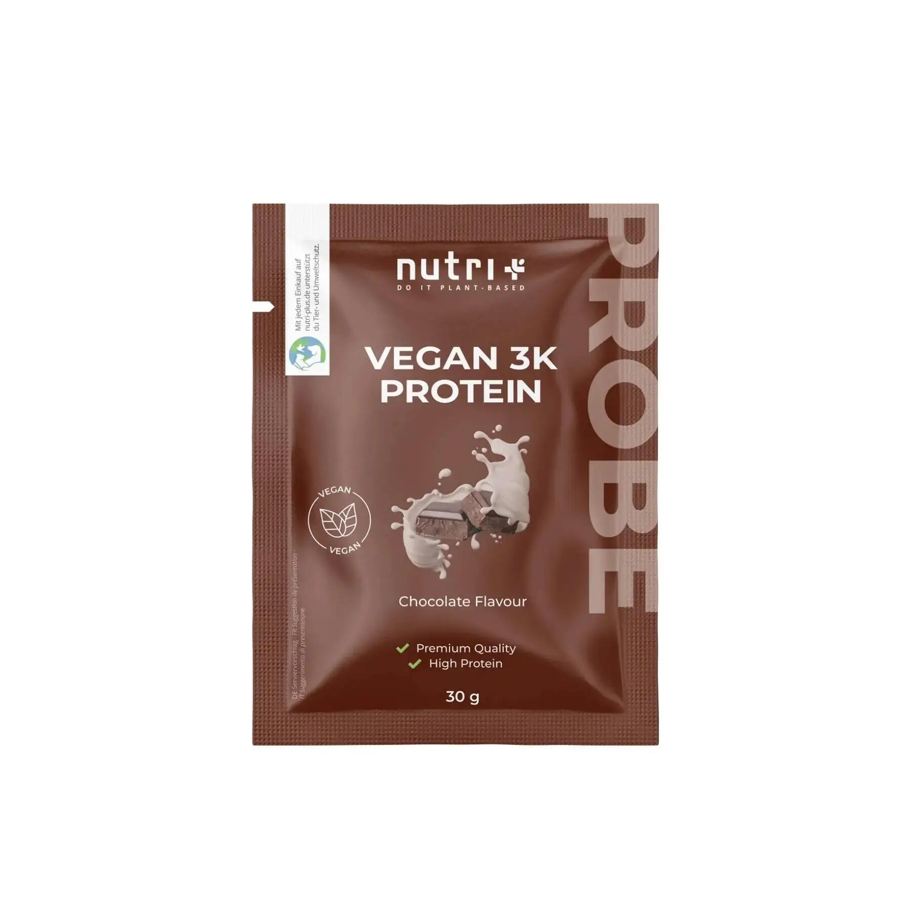 NUTRI+ Vegan 3K Protein Sample Pack - Chocolate 30 g 2/3