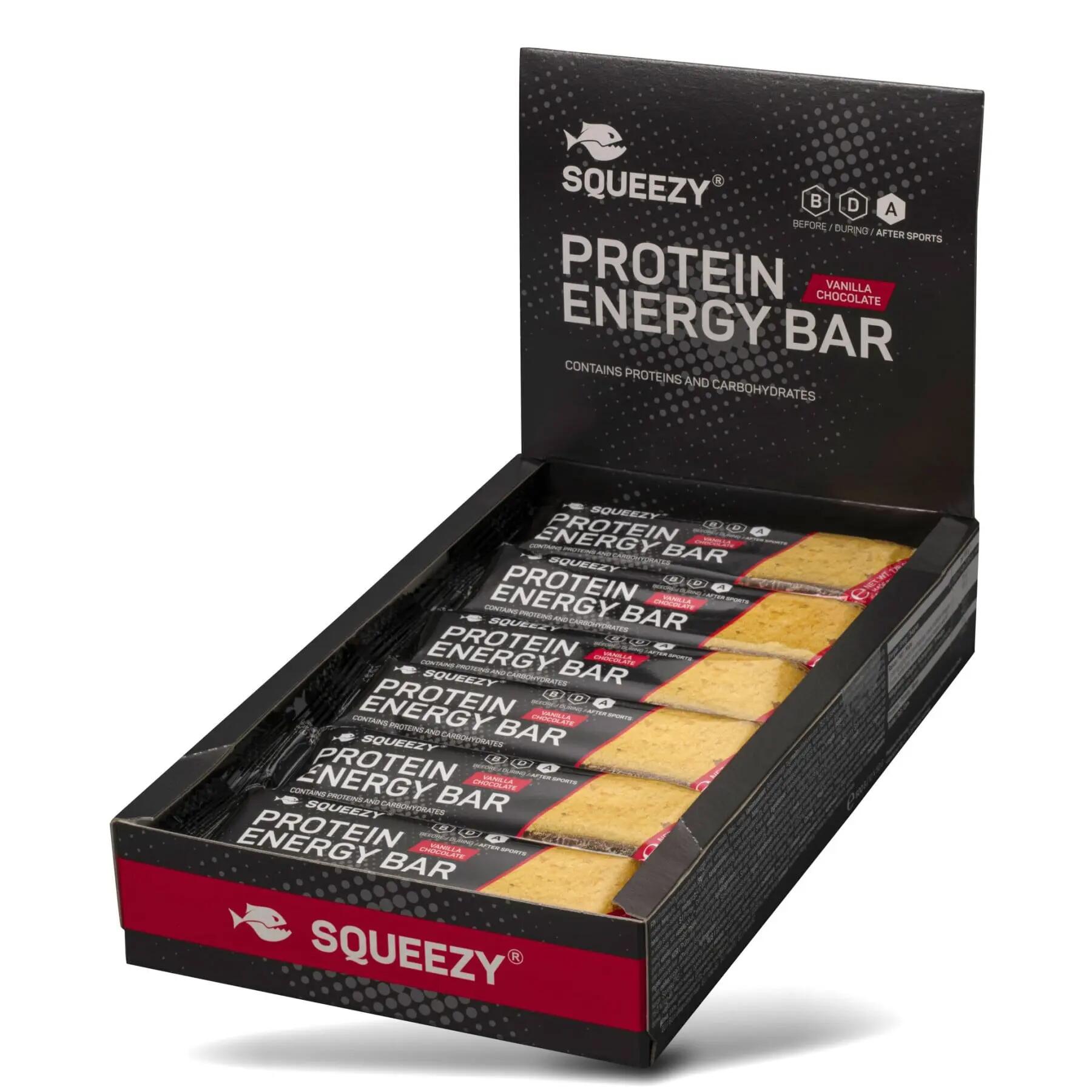 SQUEEZY Protein Energy Bar - Vanilla, 12 Pack 3/4