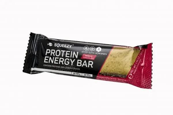 SQUEEZY Protein Energy Bar - Vanilla, 12 Pack 2/4