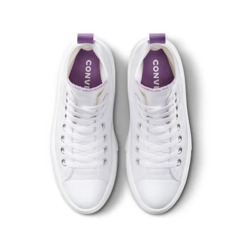 Converse Chuck Taylor All Star, Sneaker Platform - Bianco/Viola 5/7