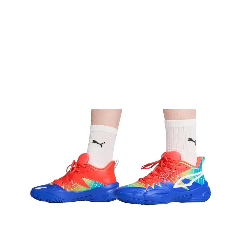 Scarpe da basket PUMA Genetics Marcus Smart Blu/Rosso 3/8
