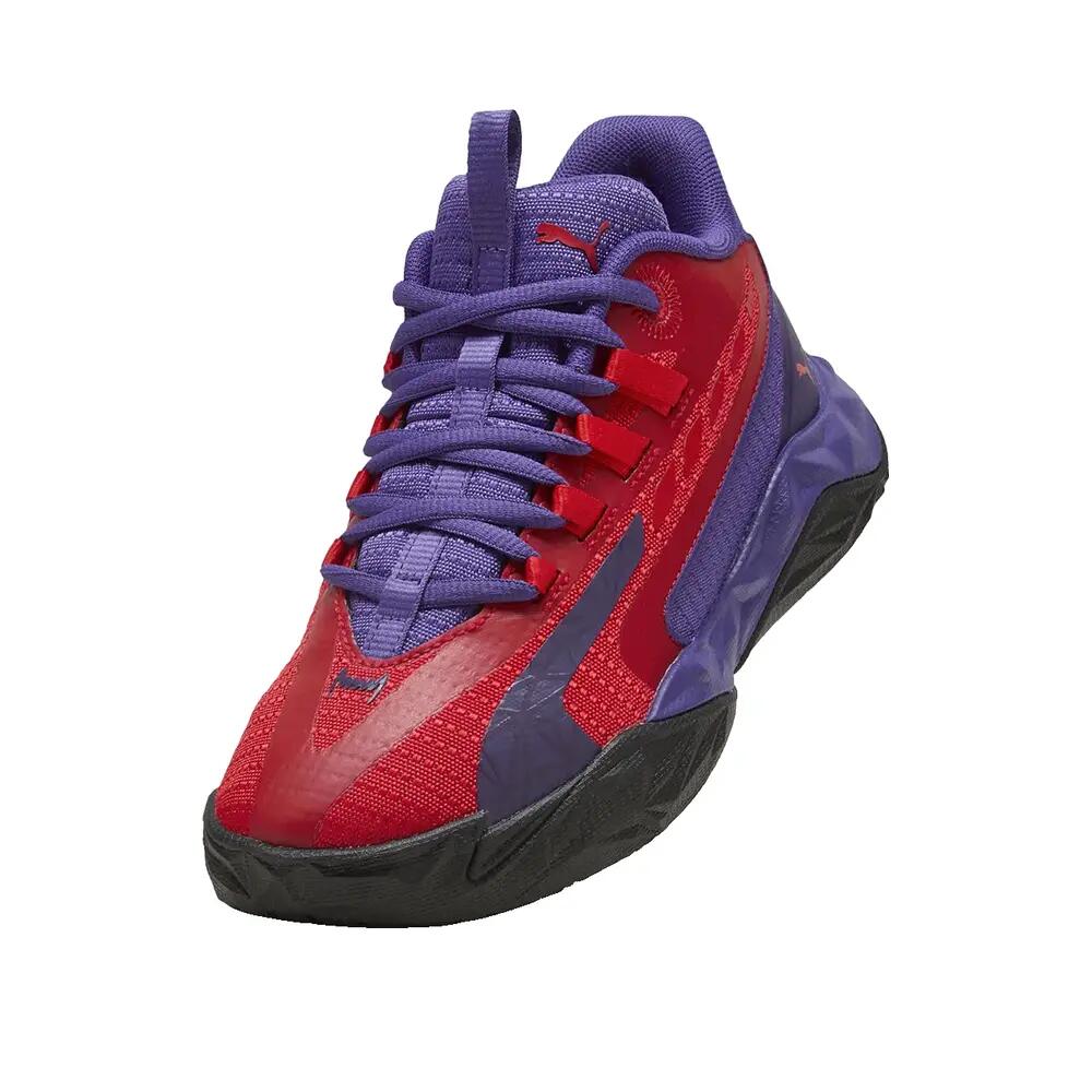 Basketbalschoenen PUMA Dagger 2 Junior Paars/Rood/Zwart 6/6
