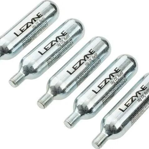 Lezyne 16g CO2 Cartridges Silver x5