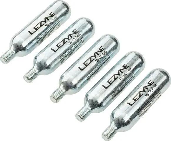 Cartuchos de CO2 Lezyne 16g Plata x5 1/2
