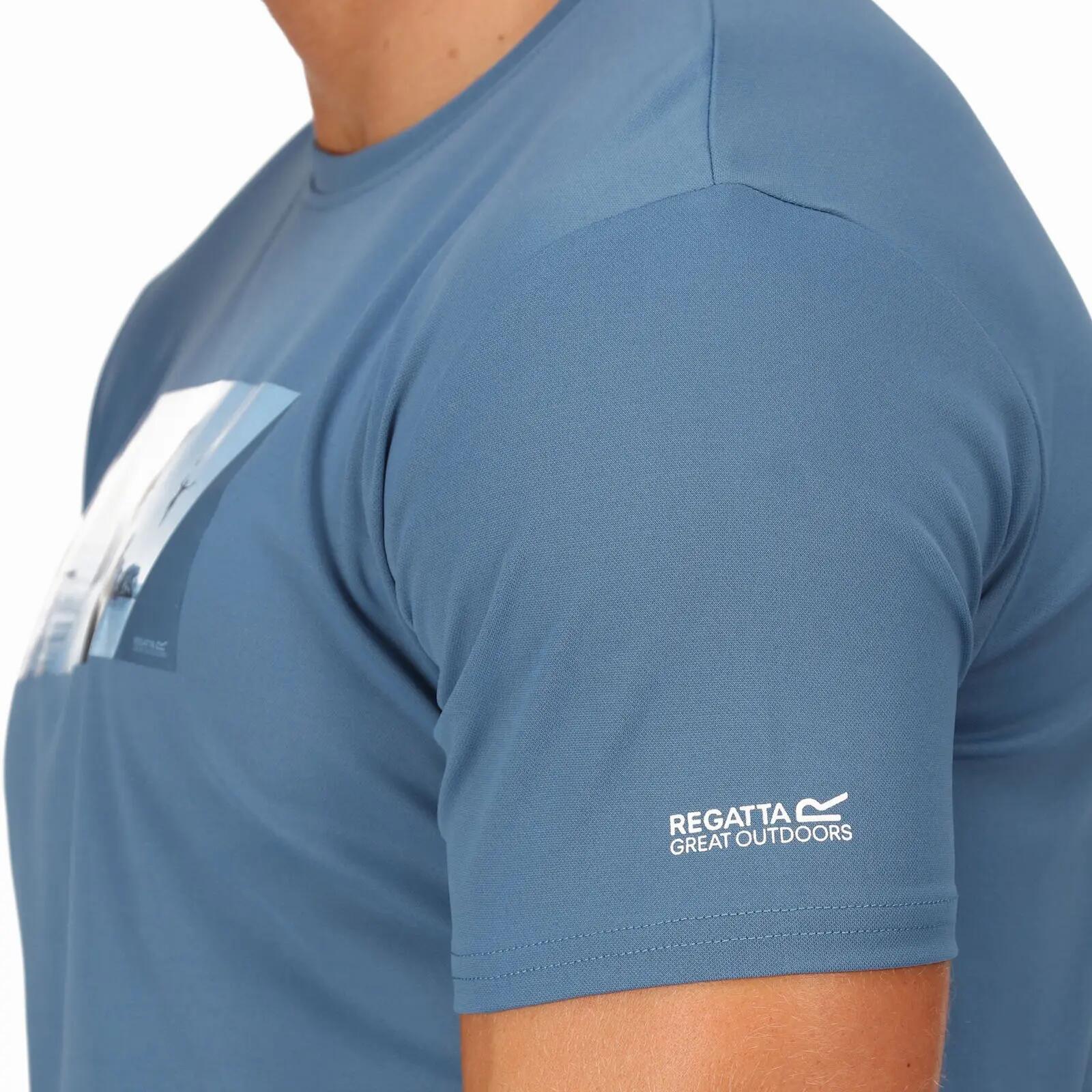 Camiseta de manga corta para hombre Regatta Fingal vii en color azul 5/7