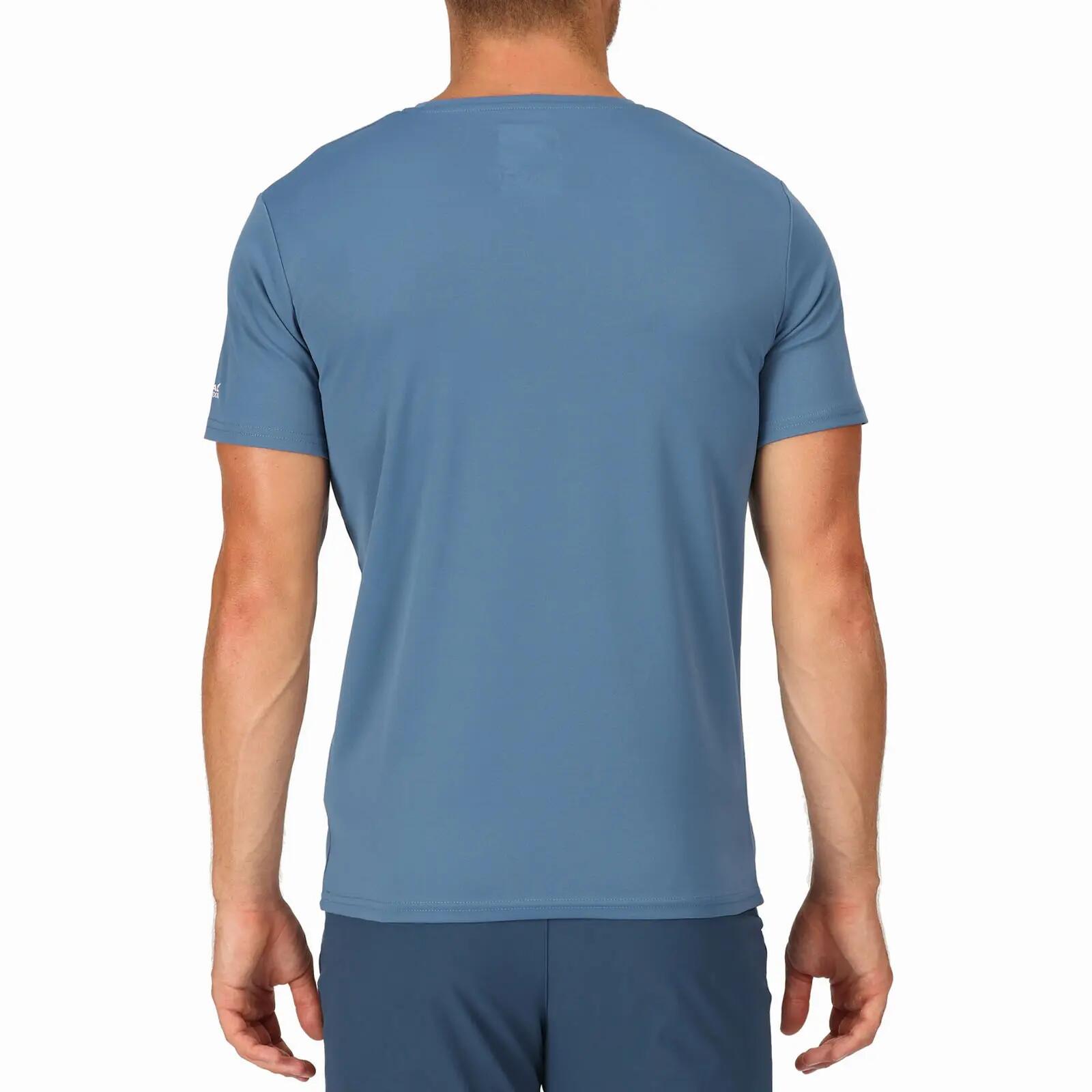 Camiseta de manga corta para hombre Regatta Fingal vii en color azul 2/7