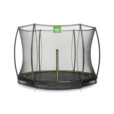 Trampoline inground silhouette rond ø244cm met veiligheidsnet zwart