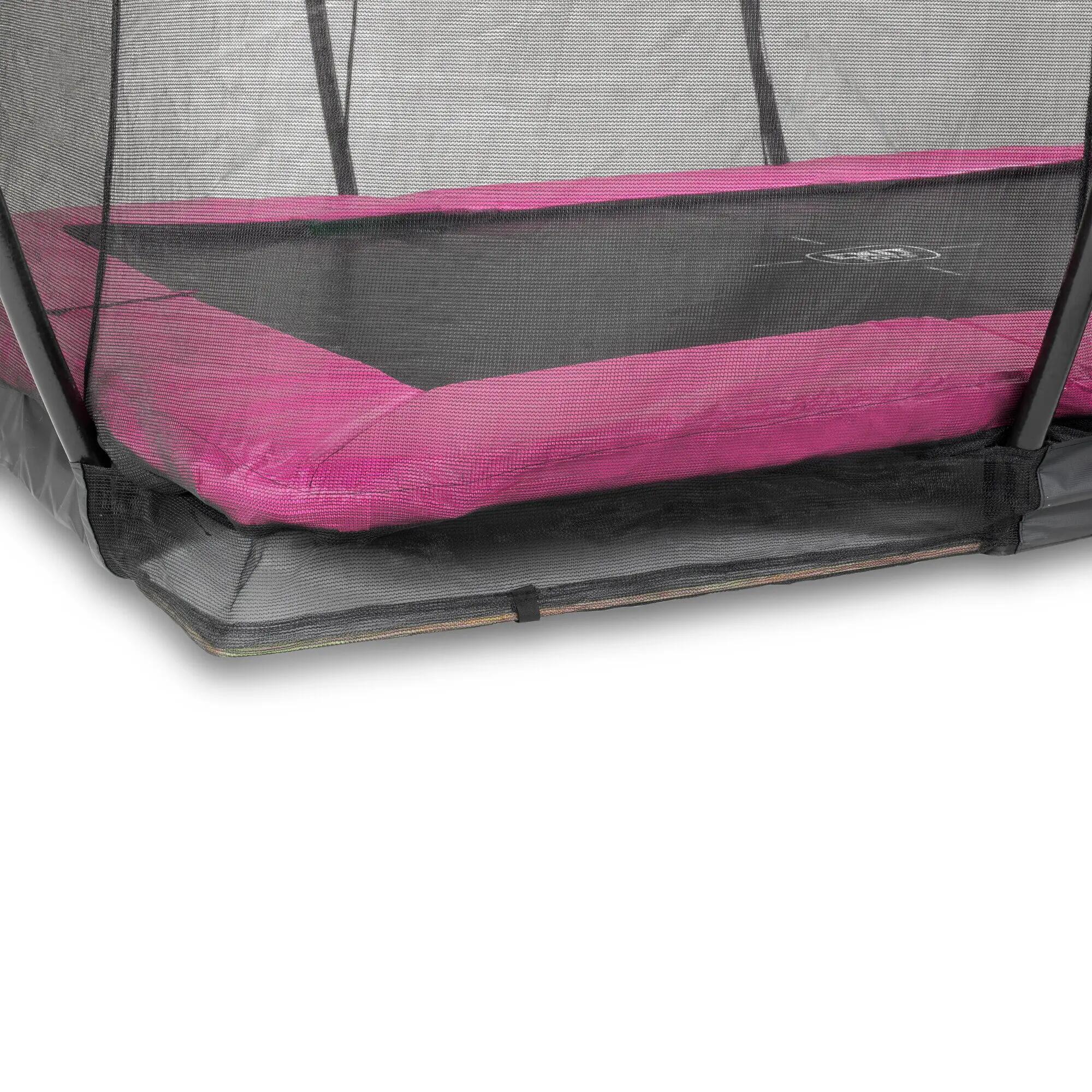 Trampoline inground kinderen Silhouette 214x305cm met veiligheidsnet roze 5/7