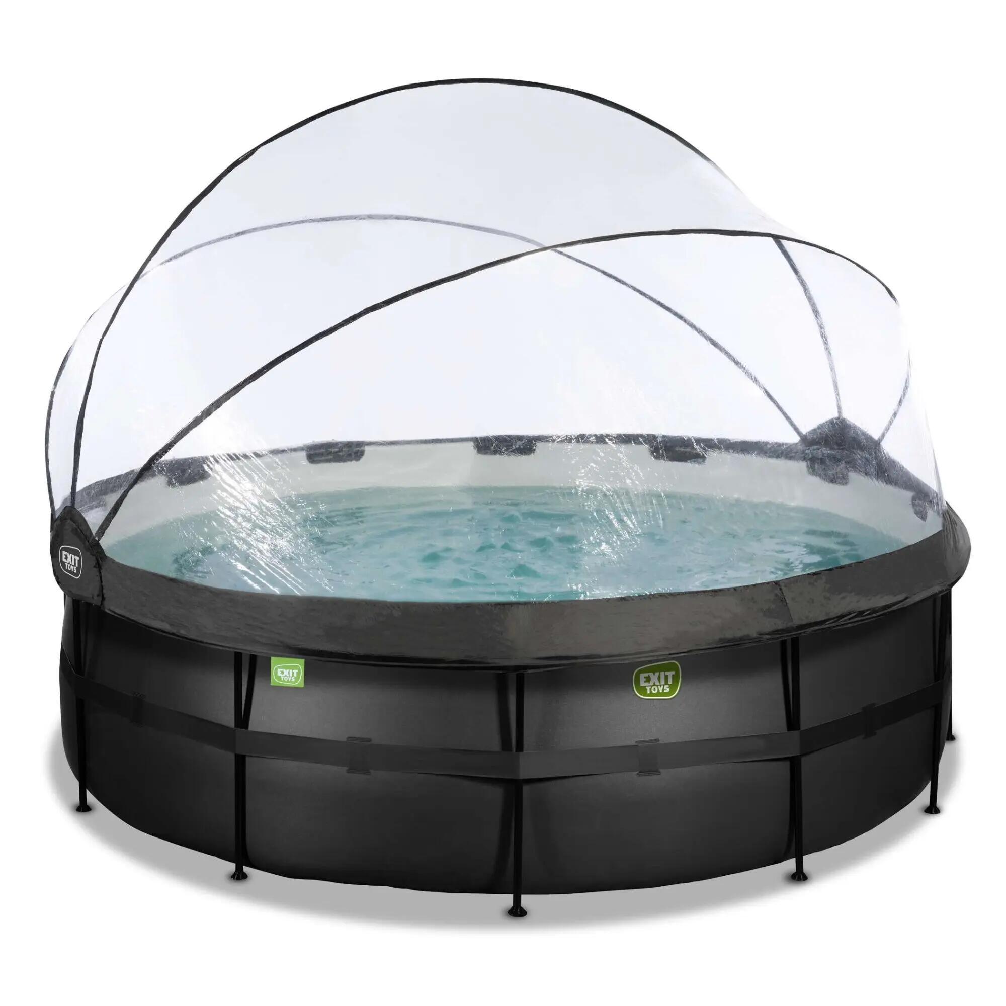 Piscine couverte ø427x122cm avec pompe filtrante à sable 2/7