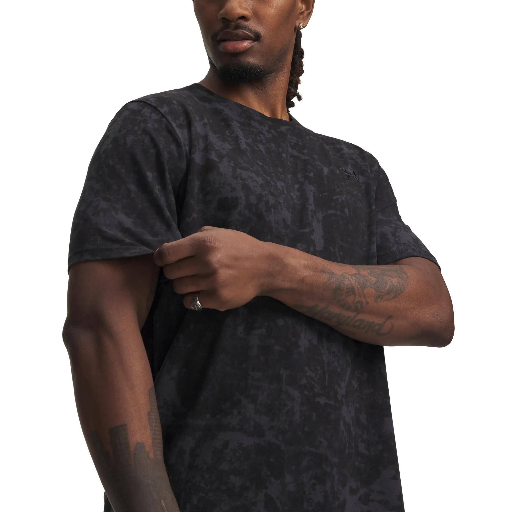 t-shirt crop top UA M ICON SS NOVELTY HOMME noir 7/7