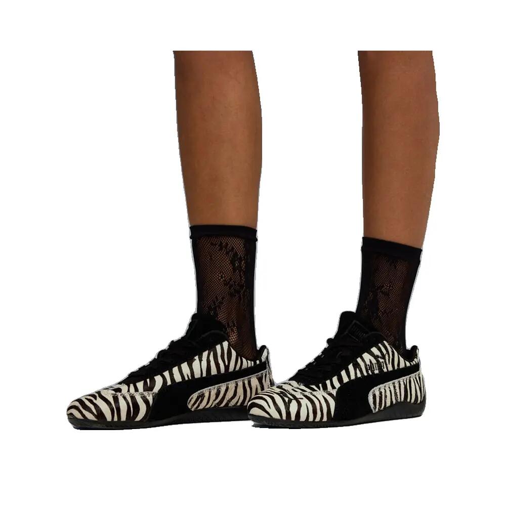 "Speedcat" Zebramuster Sneaker für , Wildleder, Flach Damen Schwarz/Weiß 7/8