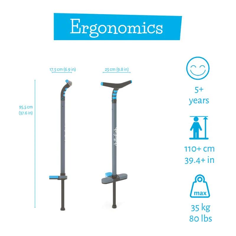 Chillafish Poogi CPPG01BLU stick pogo pentru copii albastru 12/12