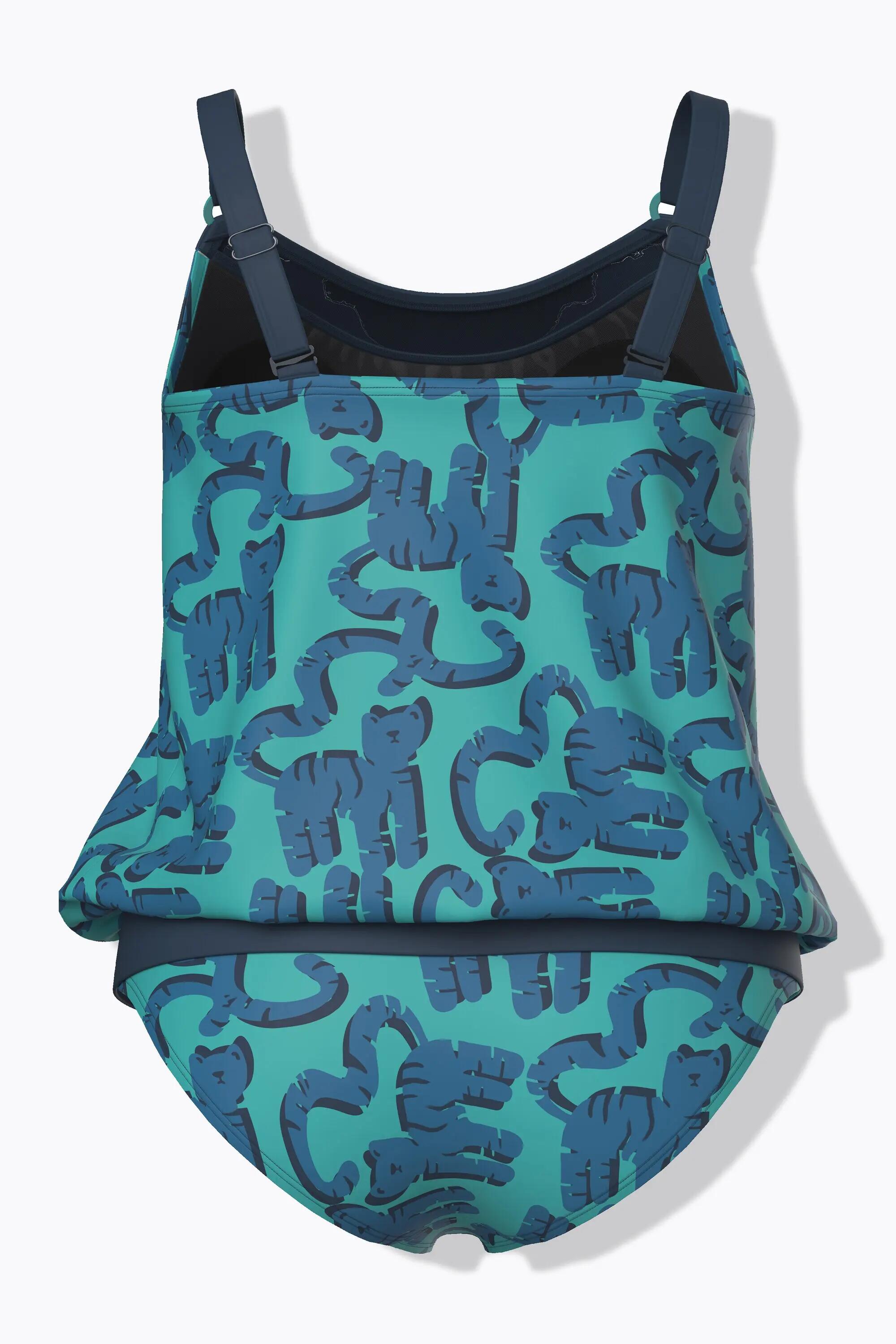 Dames Tankini katten zachte cups elastische zoom verstelbare schouderbandjes 2/13