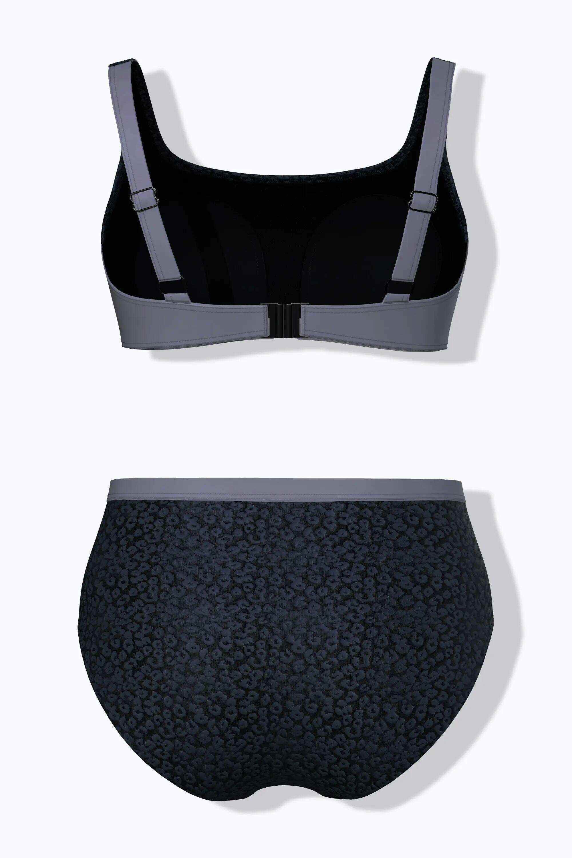 Damen Bikini Struktur Softcups Träger verstellbar 2/8