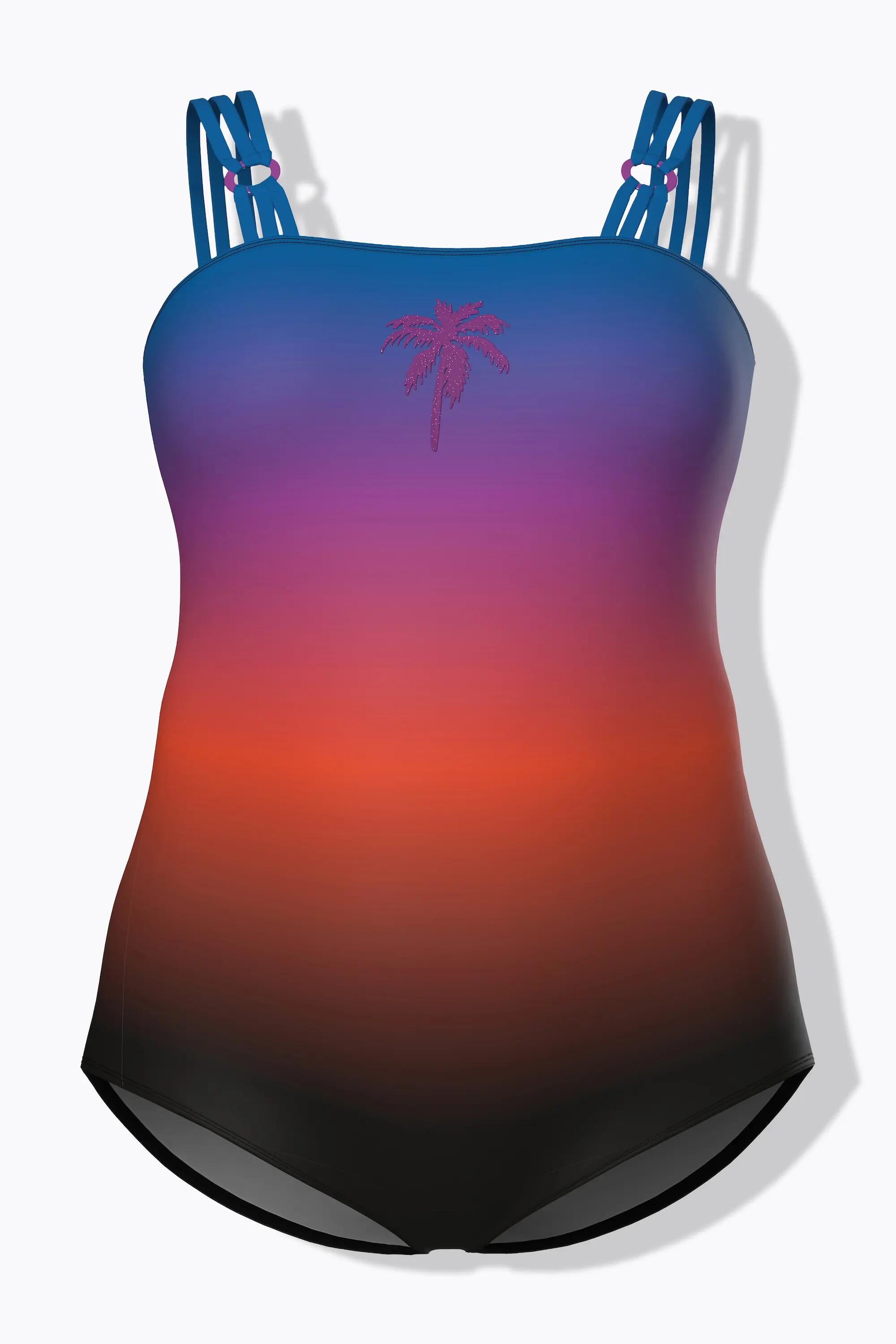 Femme Maillot de bain avec bonnets souples dégradé de couleurs bretelles triples 6/13
