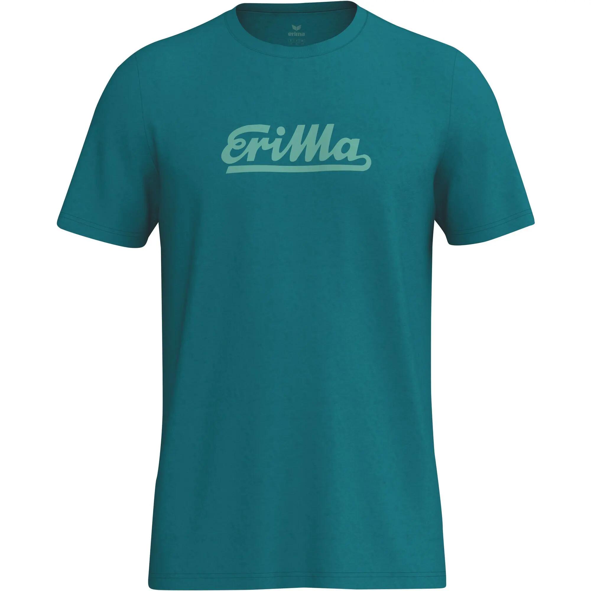 T-shirt retrò Erima in cotone blu 1/8