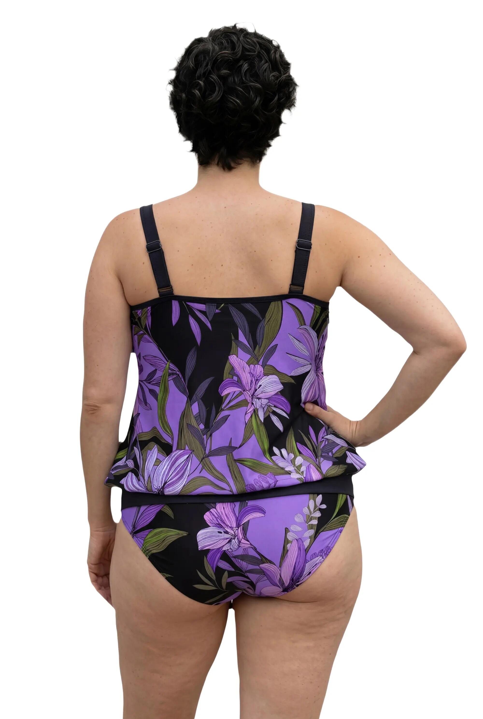 Dames Tankini lelies zachte cups elastische zoom verstelbare bandjes 4/13