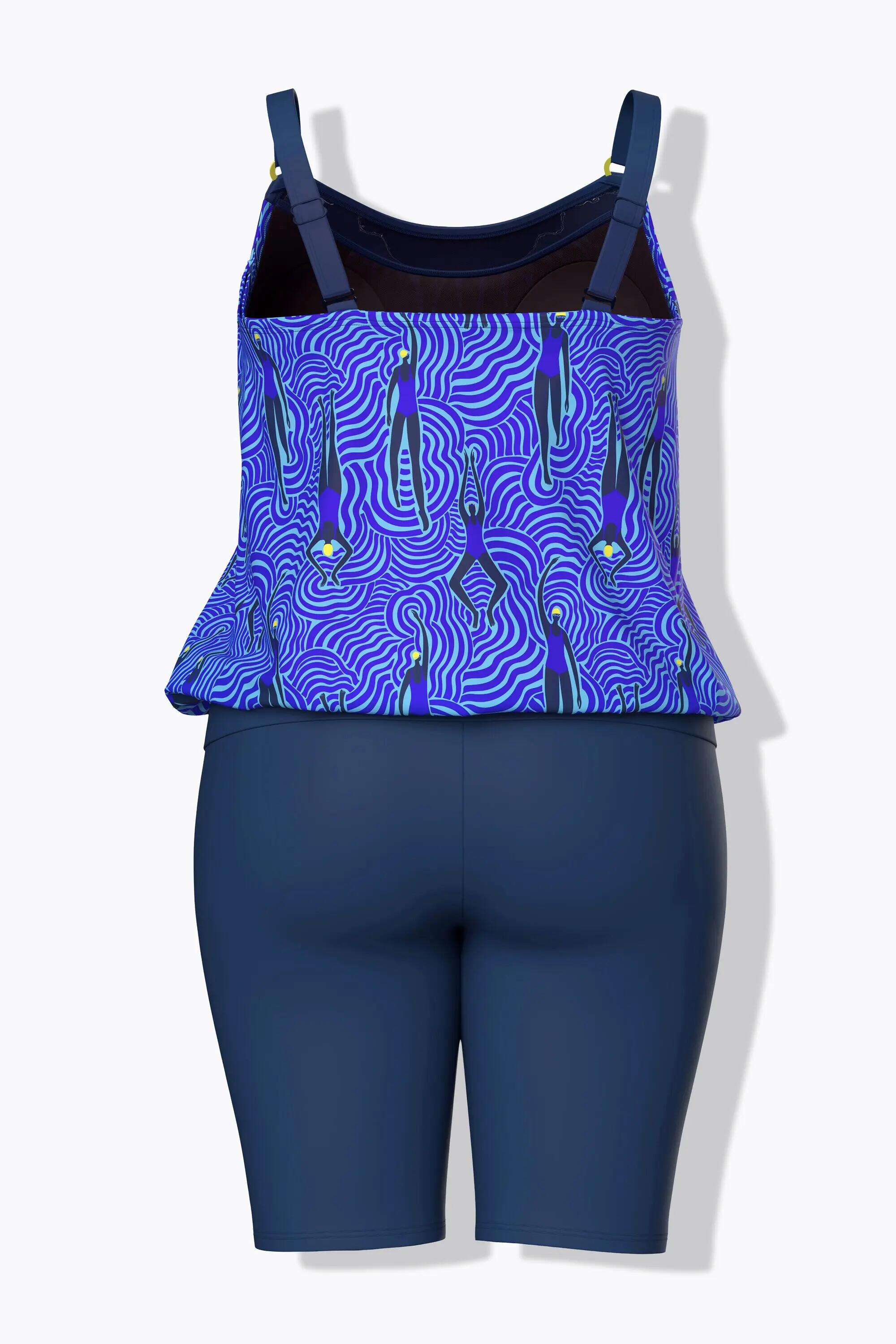 Damen Tankini Schwimmerinnen Softcups Träger verstellbar 2/13