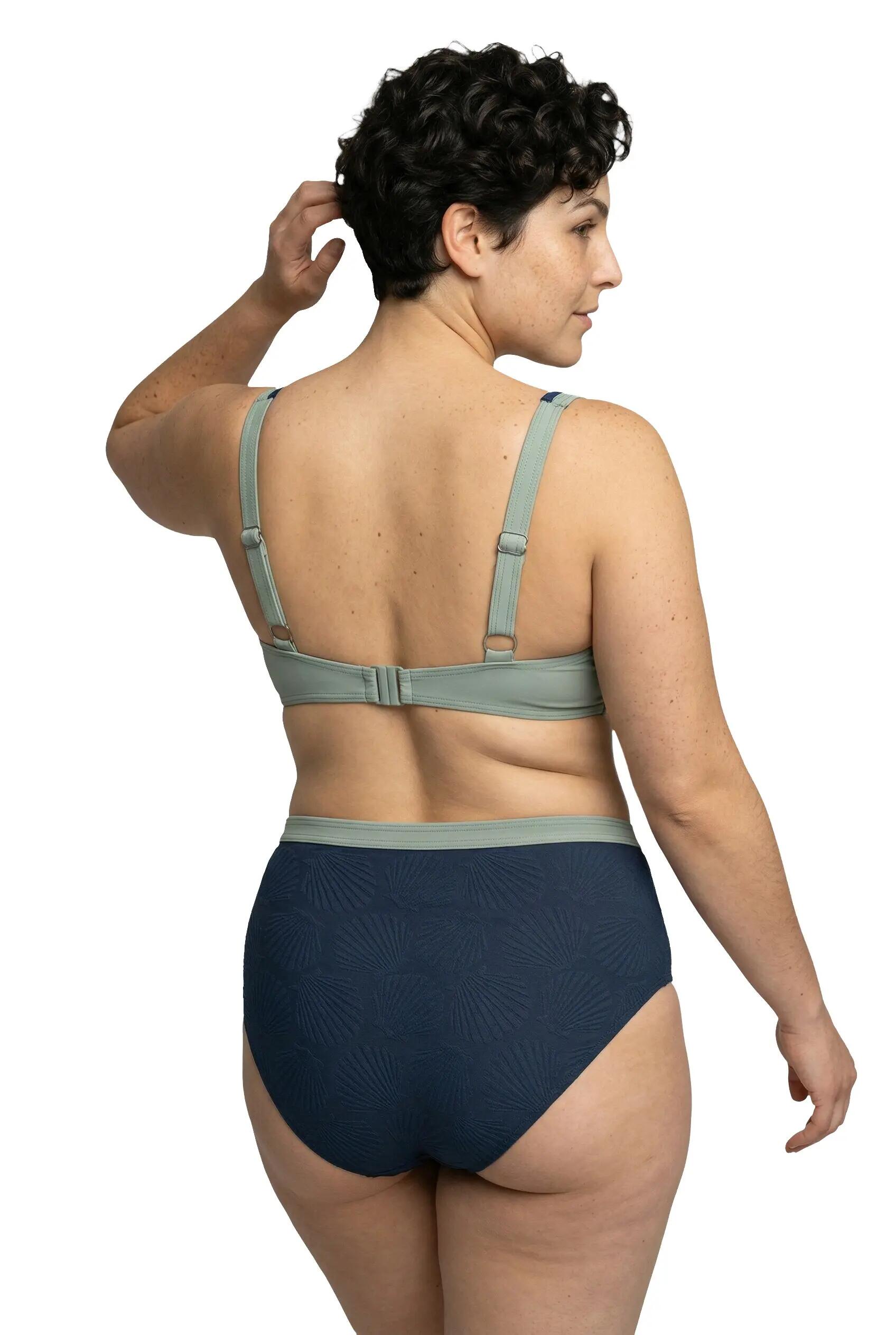 Dames Bikini schelpstructuur zachte cups verstelbare bandjes 3/13