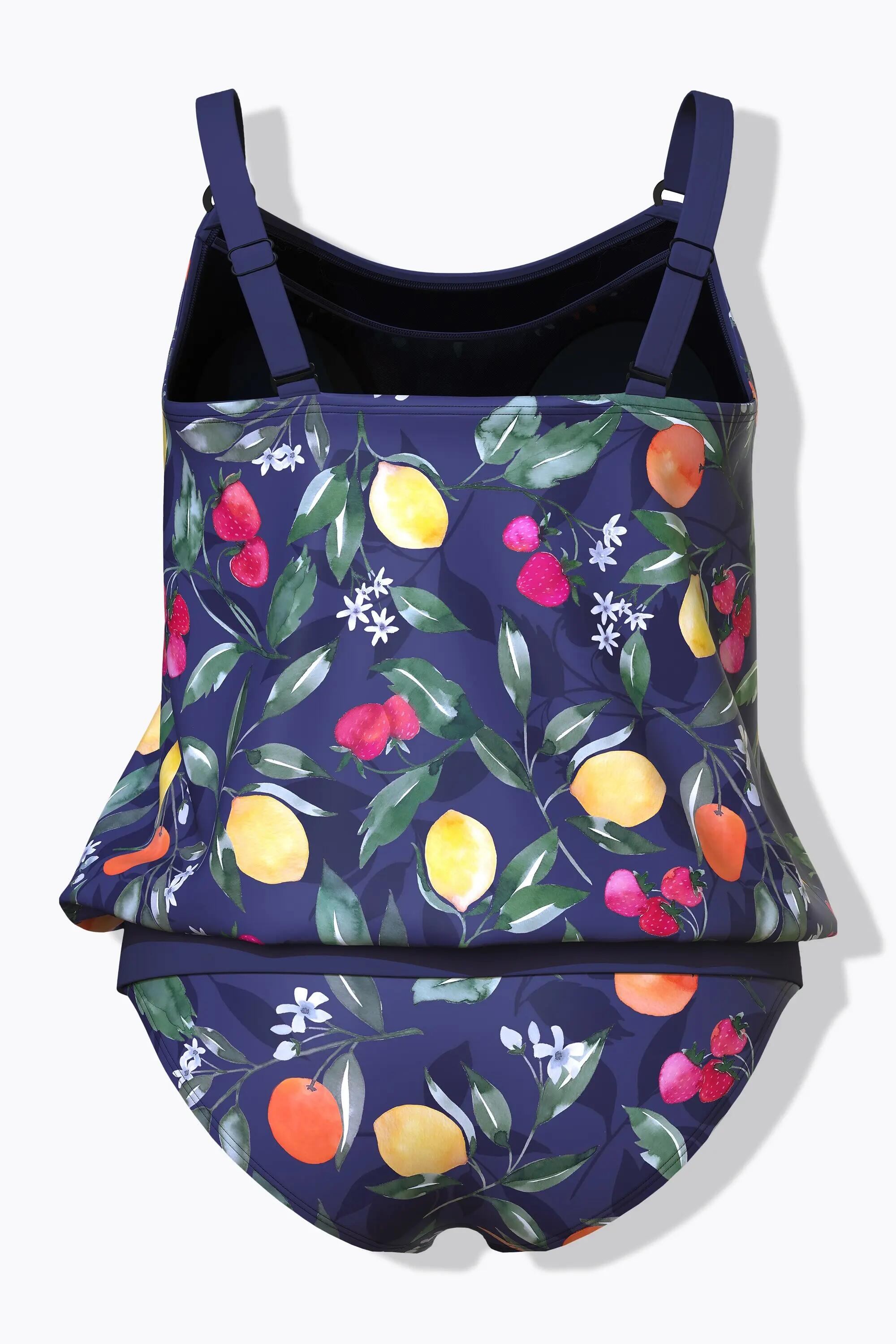 Dames Tankini fruit zachte cups verstelbare bandjes gerecycled 2/13