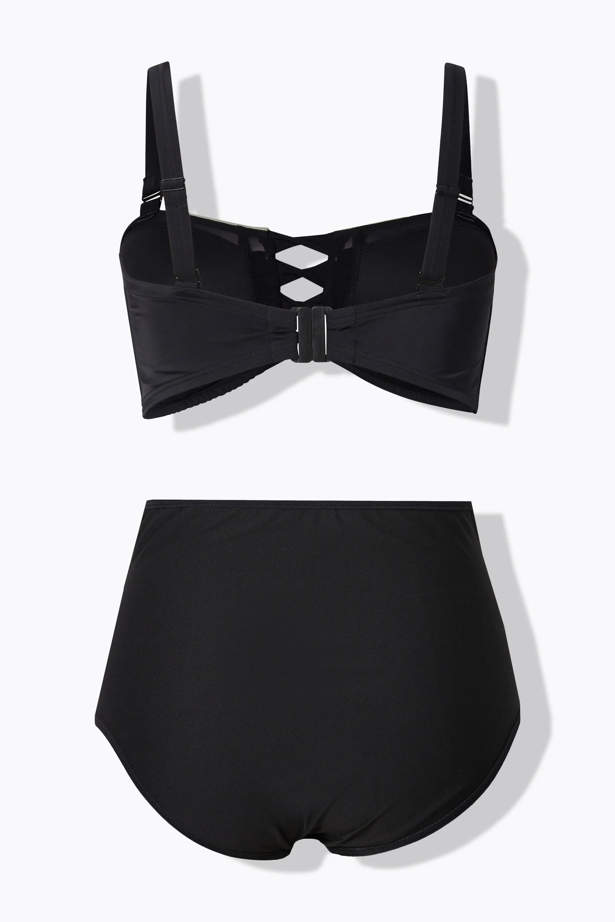 Damen Bikini Zierbänder Softcups Träger verstellbar High Waist 2/13