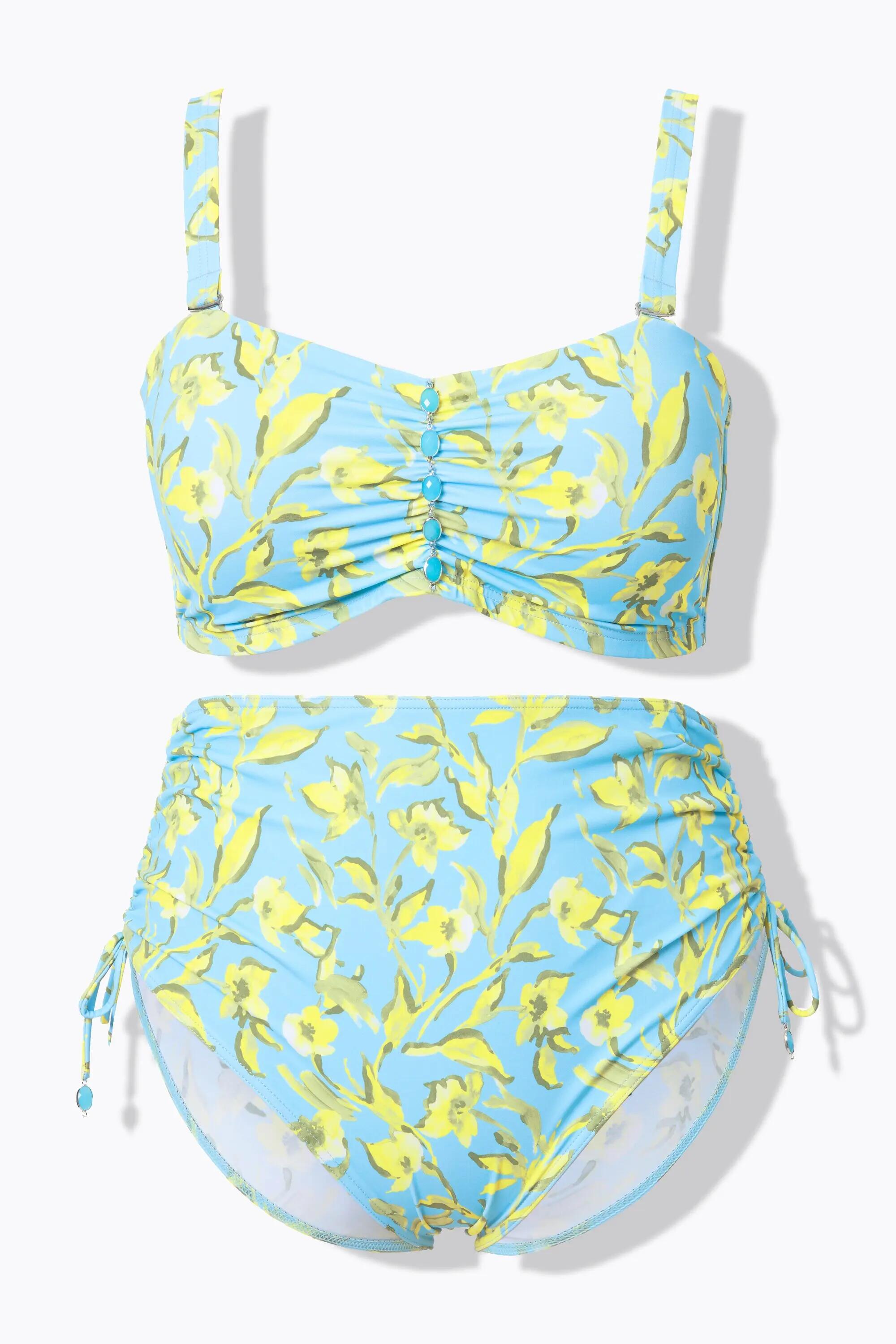 Damen Bikini Blüten Zierbänder verstellbare Träger 3/13