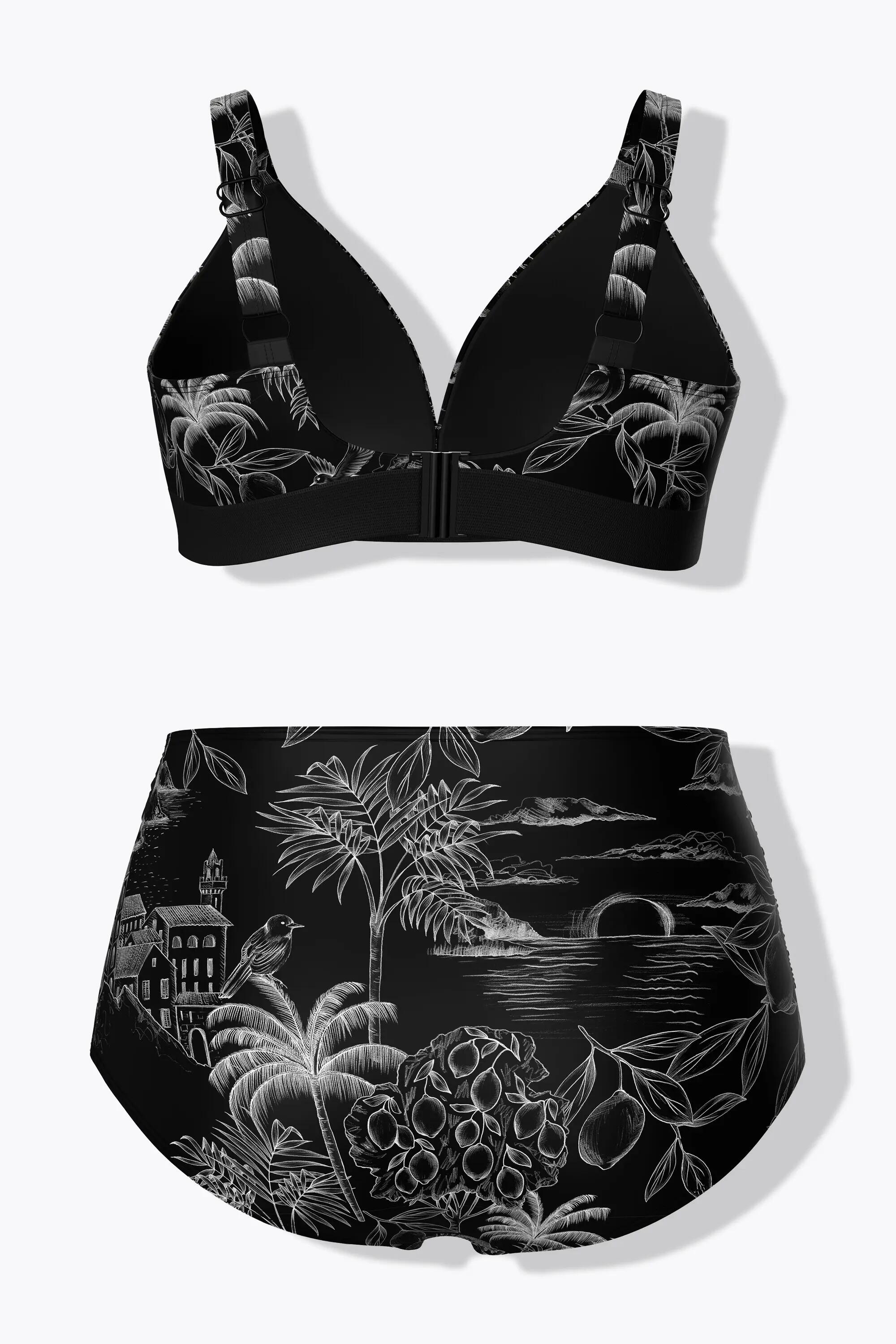 Damen Bikini Palmen ohne Softcups Träger verstellbar recycelt 3/13